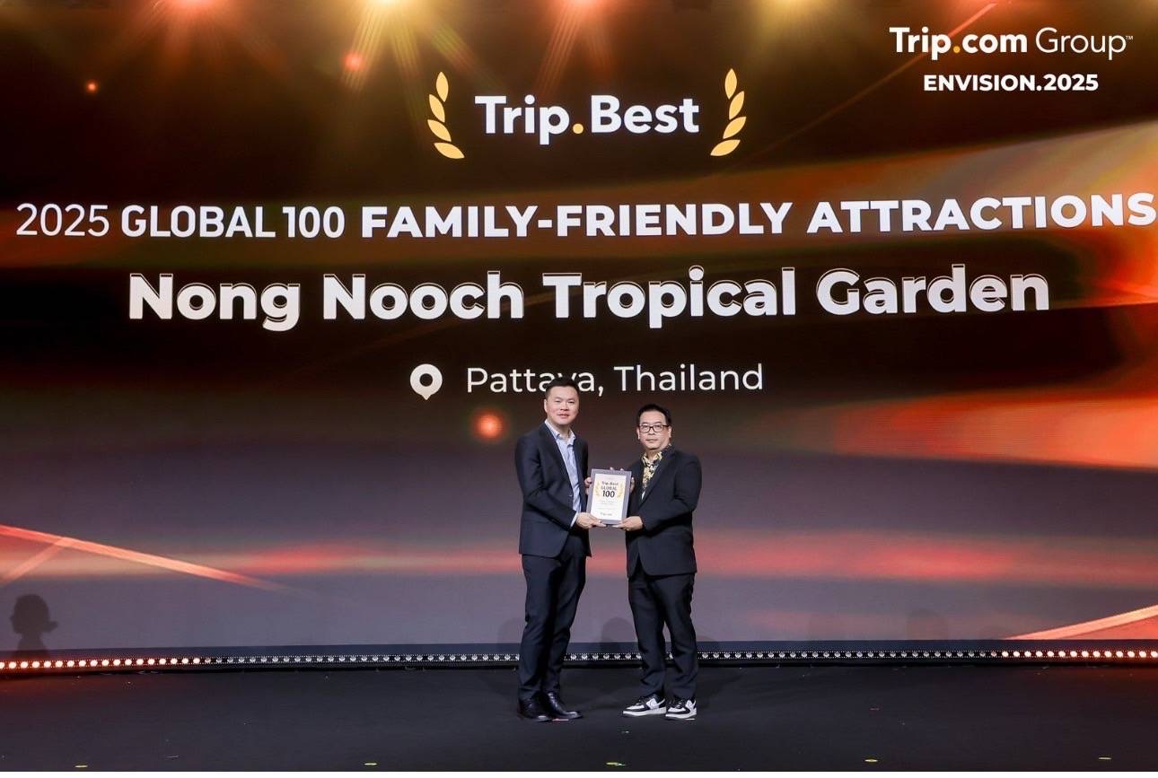 Nongnooch Garden Pattaya Wins Top Award as Best Family-Friendly Tourist Attraction “Trip.Best GLOBAL 100 FAMILY-FRIENDLY ATTRACTIONS” at the Envision.2025 Conference in Shanghai